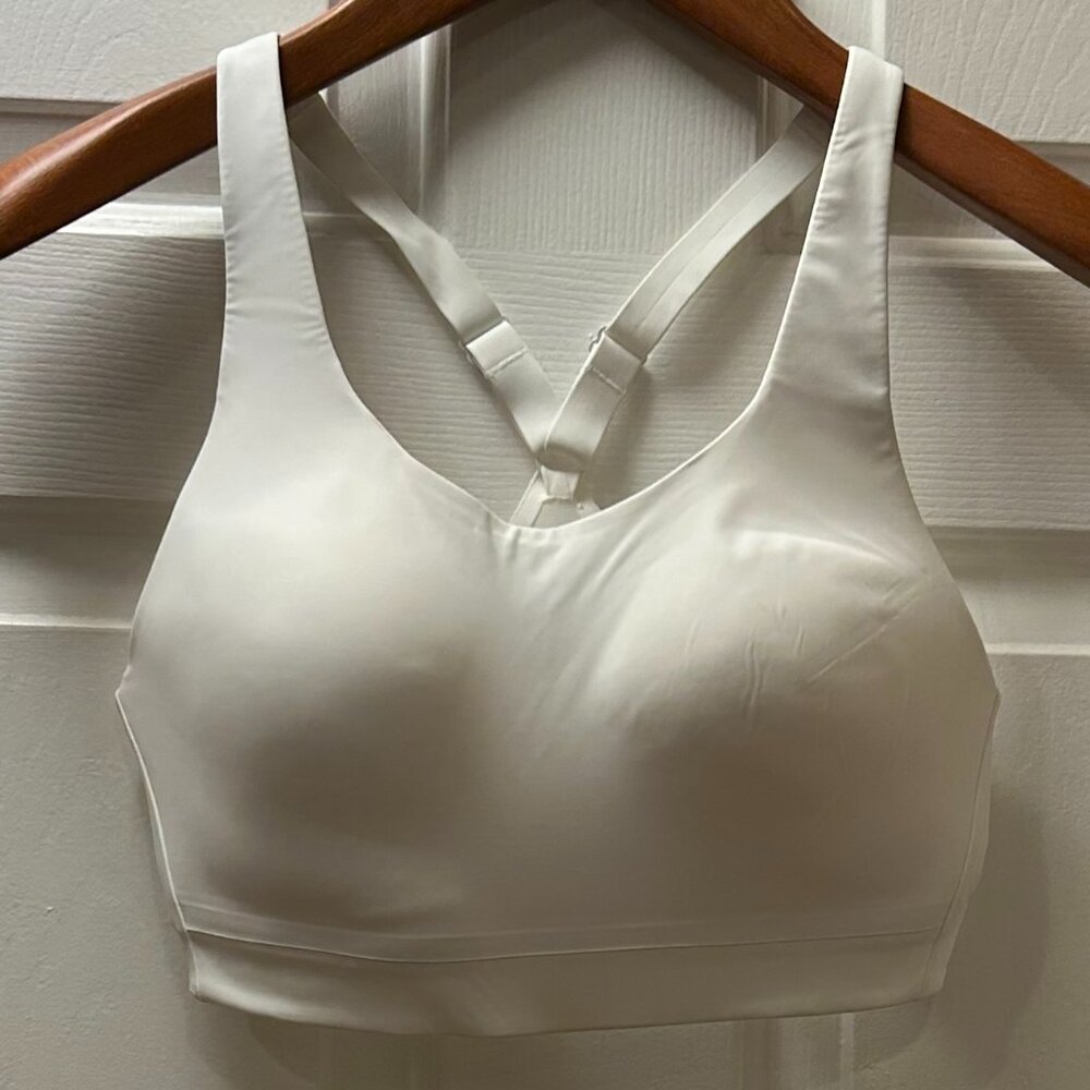 Athleta Advance High Impact Sports Bra, White, Size 34D